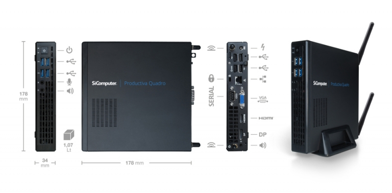 Productiva Quadro - massima connettività e minime dimensioni